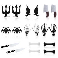 Tigeen 18 Pcs Halloween Hair Clips Gothic Hair Accessories Skeleton Hands Bone S