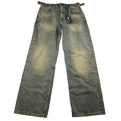 Vicinity Yellow Tinted Denim Jeans Mens Medium 32L Relaxed Straight Streetwear