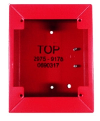 Simplex Grinnell 2975-9178 Surface Mounted Red Box, Steel Material