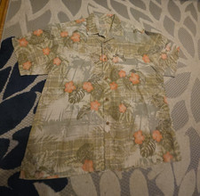 Tommy Bahama Men  s shirt XL button up casual silk cotton blend