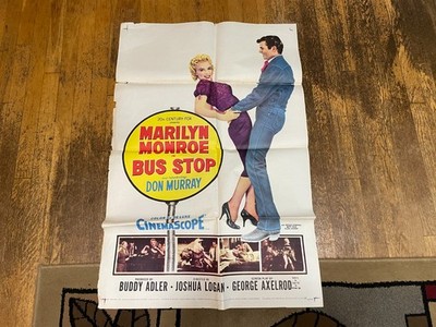 Bus Stop One Sheet Movie Original Poster 27'' x 40'' Marilyn Monroe 1956 Vintage