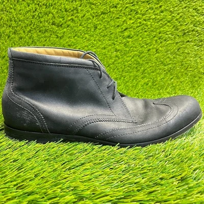 Cole Haan Edison Hombres Talla 9 Negro Clásico Cuero Tobillo Chukka Botas Zapatos - Imagen 1 de 4