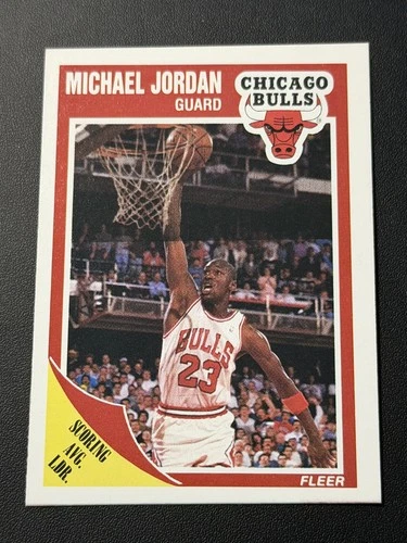 1989-90 Fleer Michael Jordan #21 Scoring Average Leader Chicago Bulls HOF MVP