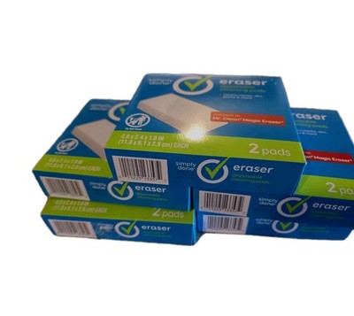 Lot Of  5 ! 10 Count. 2 Per Box. Simply Done Eraserable Cleaning Pads NEW IN BOX