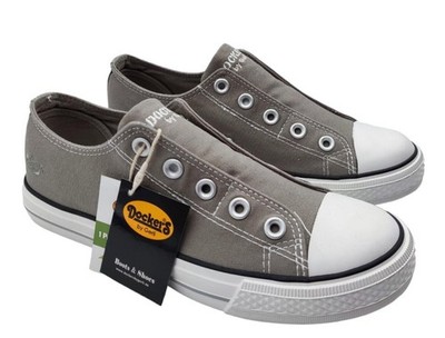 Dockers Damen Sneaker von Gerli Grau Canvas Pull On UK Gr. 5 Neu