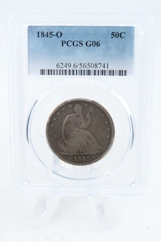 1845-O PCGS G06 Liberty Seated Half Dollar Business Strike 50C
