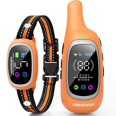 2-in-1 Dog Shock Collar and Bark for Dogs   3300FT Training Orange 