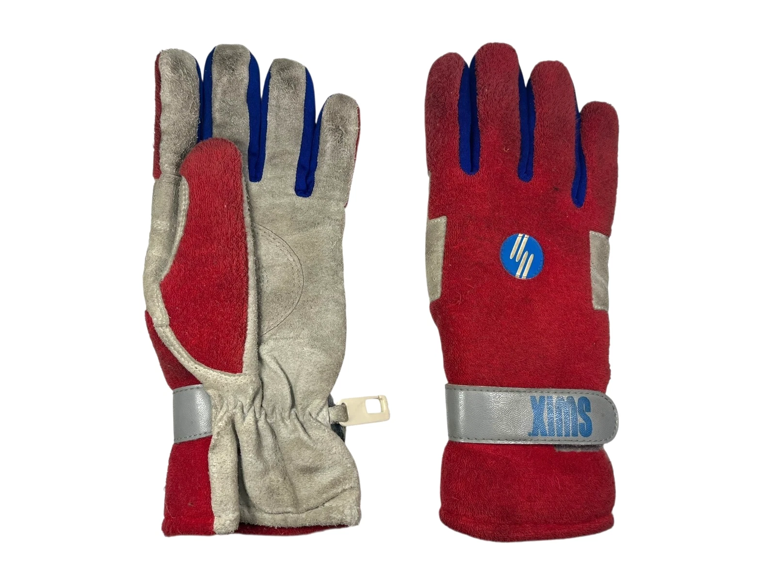 Vtg 90s SWIX Red/Blue Warm NORDIC TOURING GLOVES Winter Ski Hike Gear Women M