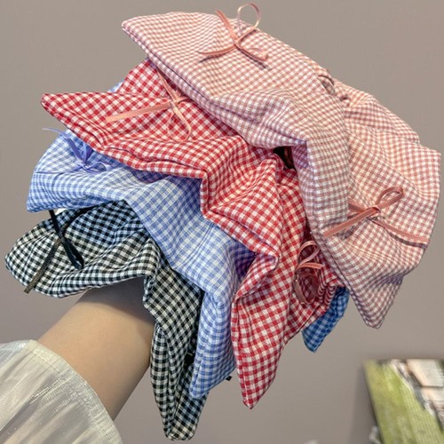 Plaids Hair Rings Bowknot Hair Ropes Elegant Hair Scrunchies Women Girl