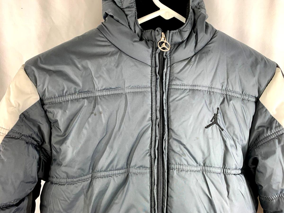 Jordan フード付きジャケット グレー Kids Jordan Jumpman Puffer Jacket Size Medium Boys Black