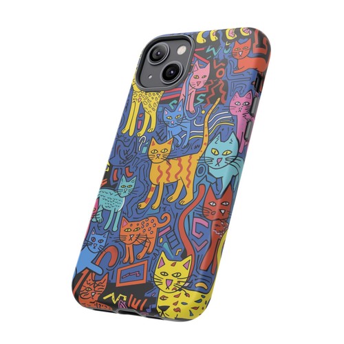 Cat Abstract Art Illustration Phone Case for iPhone, Samsung Galaxy, Pixel - 第 43/175 張圖片