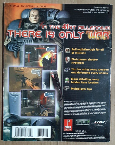 Fire Warrior Warhammer 40'000 Prima's offizieller Strategiespielführer PS2/PC - Bild 2 von 2