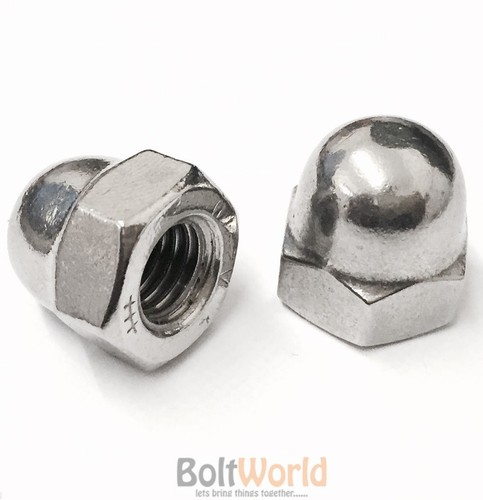 Stainless Steel Dome Nuts To Fit Metric Bolts M3 4 5 6 8 10 12 14 16 18 mm Ebay