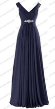 Wedding Bridesmaid Dresses Long Chiffon Formal Party Gown Ball Prom Dresses 6-24