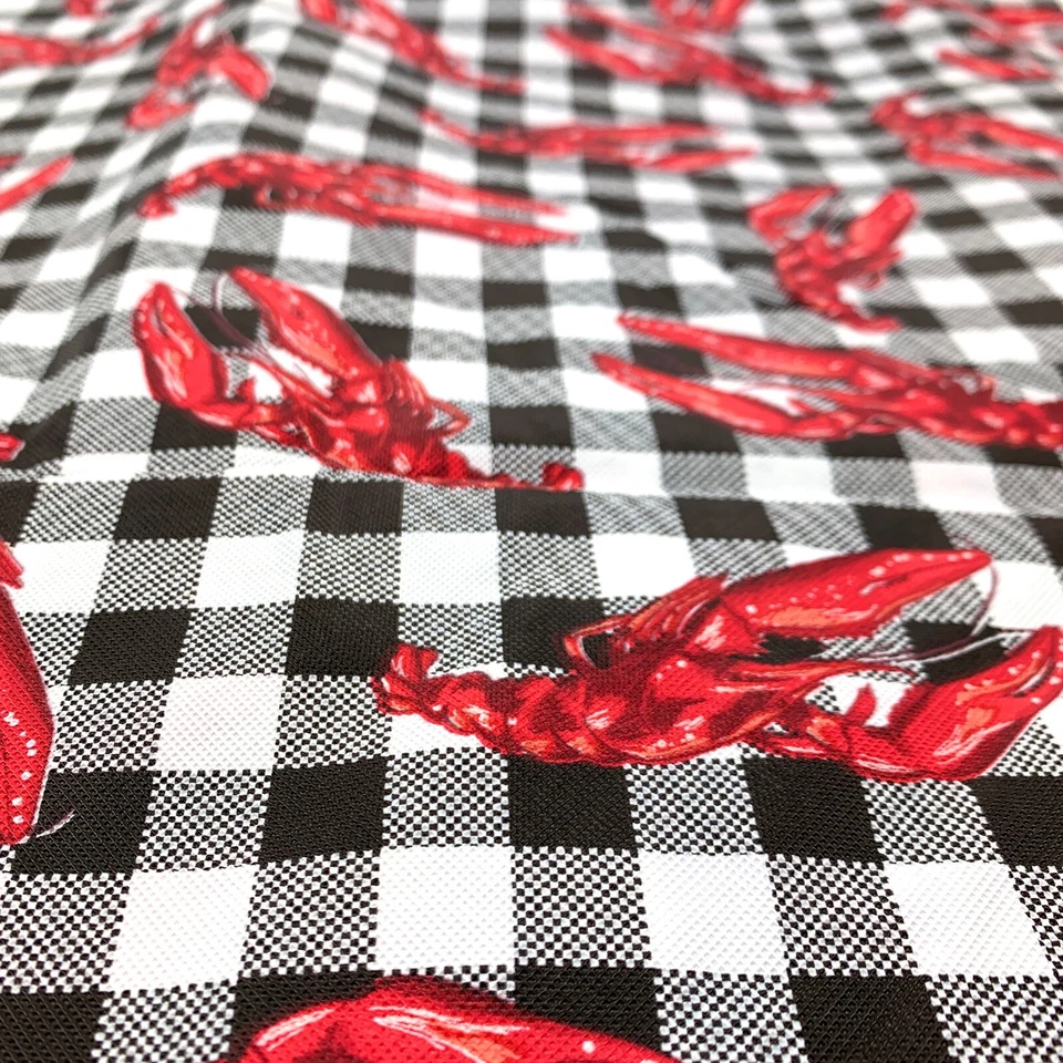 Tela de mantel de PVC vintage Daisy Kingdom Springs cangrejo en guinga 0509 3 yardas Foto 4 de 4