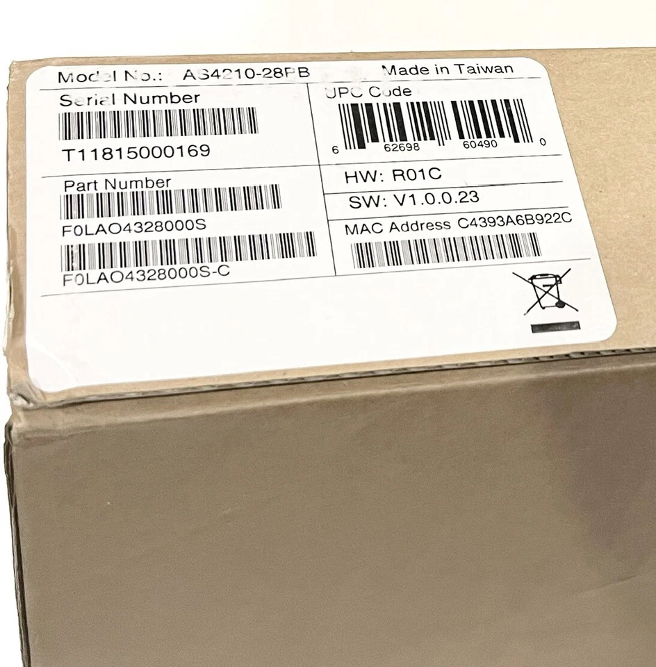 24-Port L2 Gigabit Ethernet Enterprise RF-45 SFP Network Switch SMC AS4210-28PB - Image 2 of 4