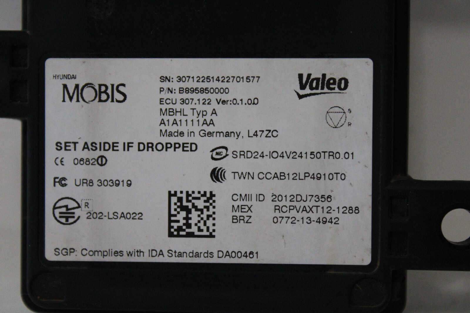 2015 Hyundai Santa FE Left Blind Spot Module LWB B895850000 OEM 