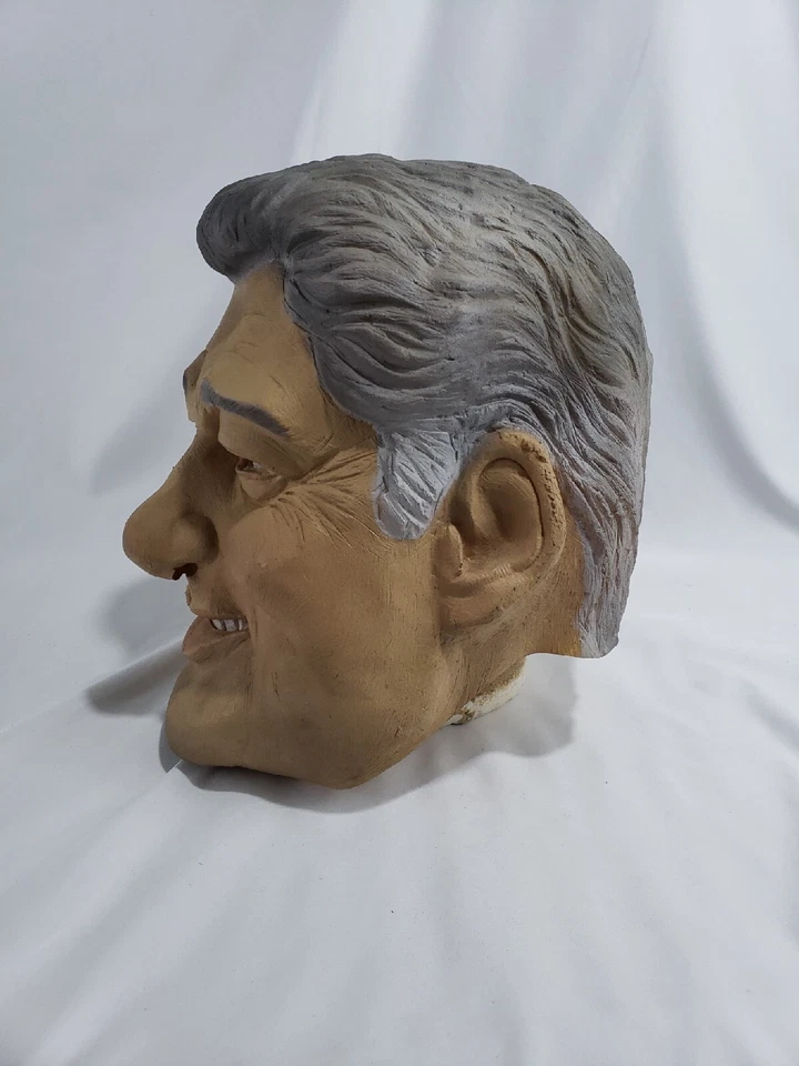 Vintage Bill Clinton Soft Vinyl Mask Cesar 1992 Halloween Costume  - Image 3 of 4