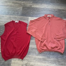 Vintage ST. CROIX Mens Lightweight Button Henley Sweater Size XLT USA Made Lot