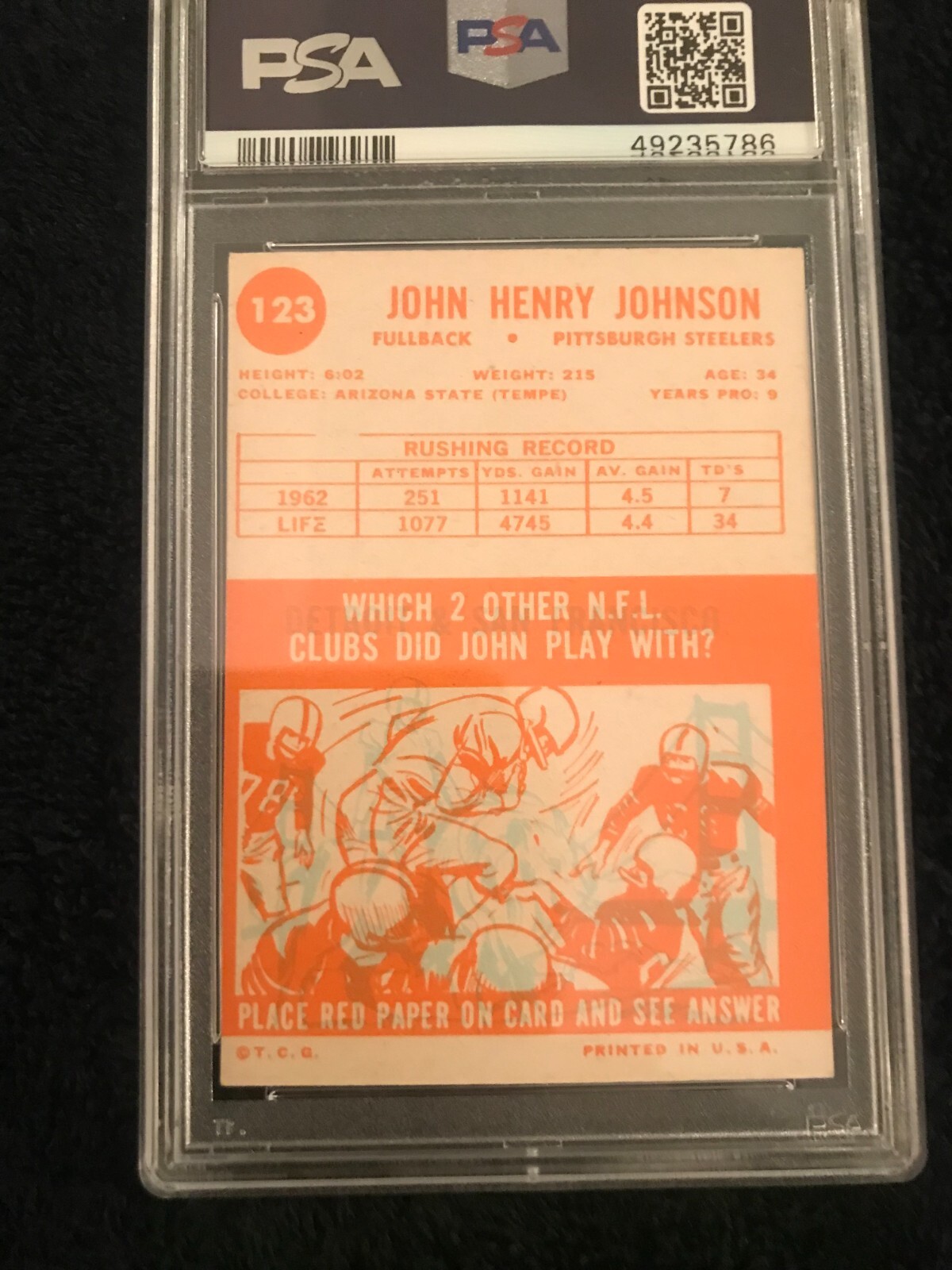 1963 Topps - #123 John Henry Johnson for sale online | eBay