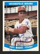 Dave Moore Autograph Signed 1979 Team Issue Indianapolis Indians