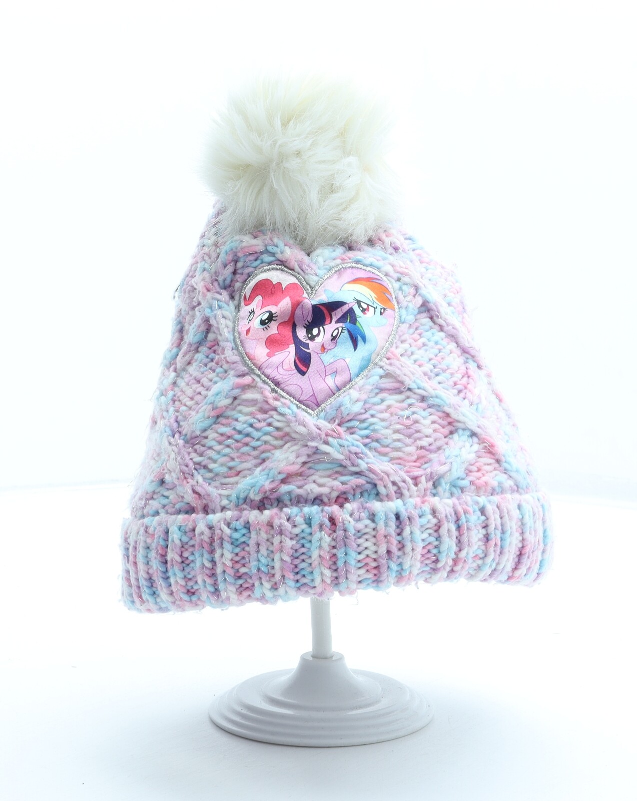 Cappello My Little Pony Ragazze Multicolore Geometrico Acrilico Bobble Taglia S My Litt