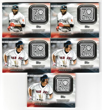 (5) Red Sox 2021 Topps 70th Anniversary Logo Patch Cards David Ortiz/Wade Boggs