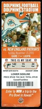 2005 TOM BRADY 275yds/2td #110 #111 TICKET MIAMI DOLPHINS NEW ENGLAND PATRIOTS