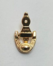 Miniatur T&uuml;rklopfer aus Metall, goldfarbig. f&uuml;r 1:12 Puppenstube. 12x1,2 cm.