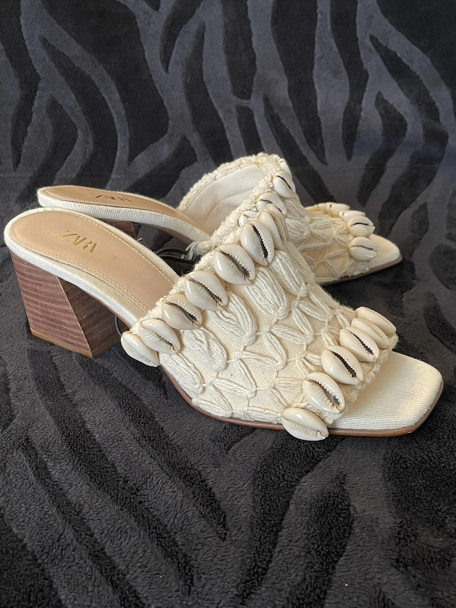 Zara shell hotsell sandals