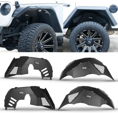 Hawkley 4PCS Front & Rear Inner Fender Liners for 2018-2026 Jeep Wrangler JL JLU