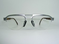 Esprit, eyeglasses, Aviator, Platinum plated, half rim, oval, frames NOS vintage