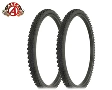 ALTA Bicycle 26" x 1.75" All Black (2) H-822 MTB Knobby Bicycle 26" Tires