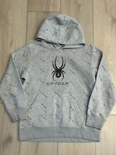 Spyder Logo Youth Boy's Long Sleeve Pullover Hoodie w/ Kangaroo Pocket, 10-12