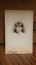 1890's Cabinet Card Photograph - Young Girl with Headband On-125-J36