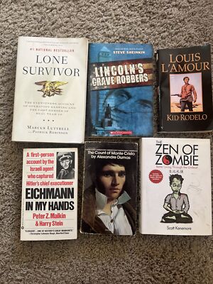6 Book Lot Lone Survivor Operation Redwing Kid Rodeo Zen Of Zombie Grave Robbers