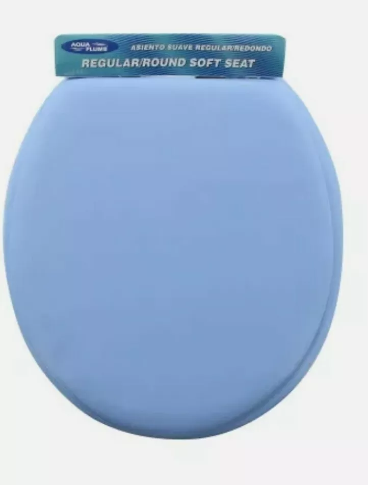 Aqua Plumb CTSSBL Round Soft Toilet Seat Blue