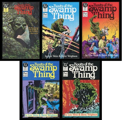 Roots of the Swamp Thing Comic Set 1-2-3-4-5 Lot Len Wein & Berni Wrightson art