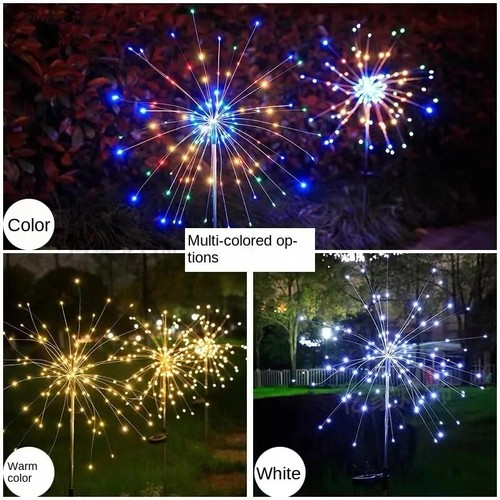 150LED Outdoor Solar Firework Lights Waterproof Path Garden Starburst Decor Lamp - Picture 9 of 35