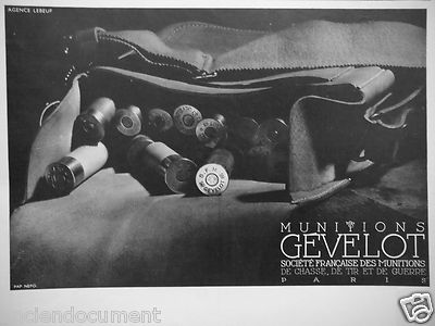 PUBLICITé MUNITIONS GEVELOT R298 - POSTER HQ 40x60cm d'une AFFICHE VINTAGE