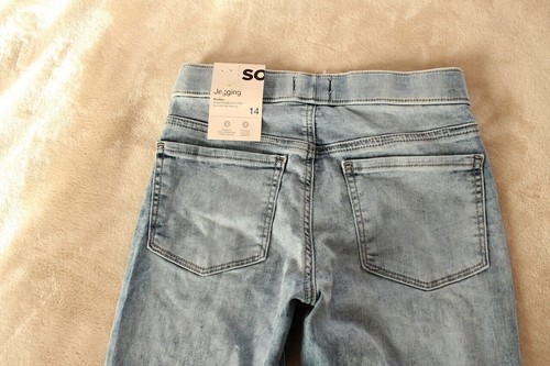 SO Ultimate Jeggings Girls Mid Rise Blue Jeans Size 14 - Picture 3 of 4