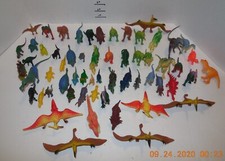 Huge Lot of 60 Different Pretend Play 1" to 4" Dinosaurs animal Figures
