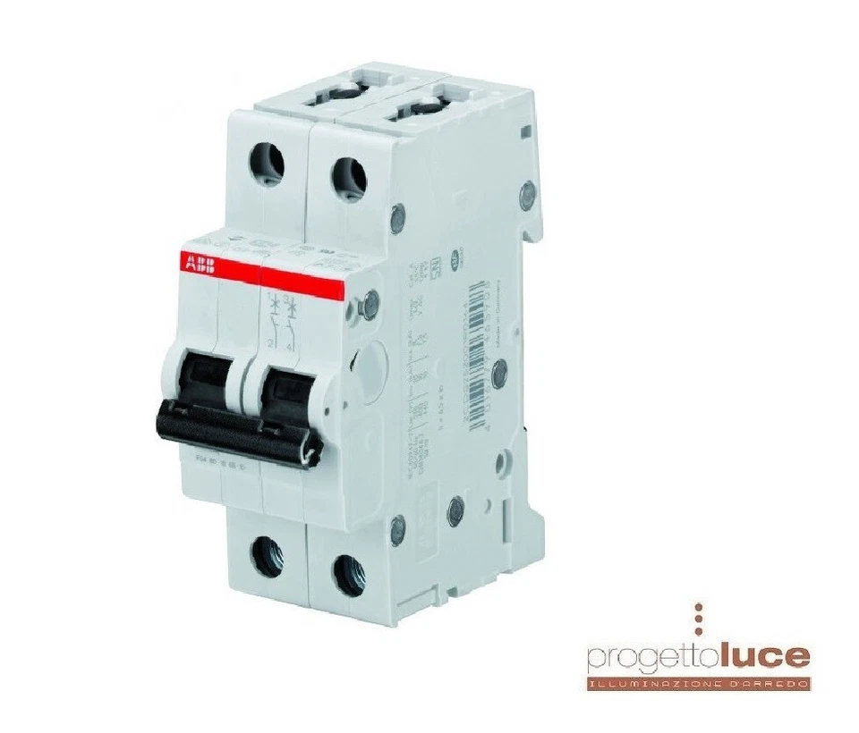 ABB S598378 INTERRUTTORE MAGNETOTERMICO S201L NA C10 2 MODULI 1P+N 4,5KA 10A