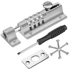 Combination Bolt Lock 4 Digit Pin Code Door Shed Combination Slide Latch Lock