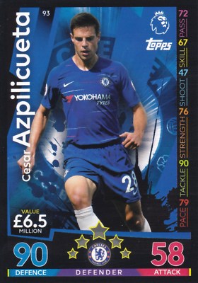 Match Attax Premier League 2018/19 - Cesar Azpilicueta - Chelsea London FC