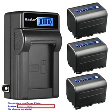 Kastar Battery LCD Wall Charger for Sony NP-QM71D & Sony DCR-TRV350 DCR-TRV355