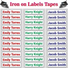 iron on name labels for clothes Personalised school uniform name iron on labels