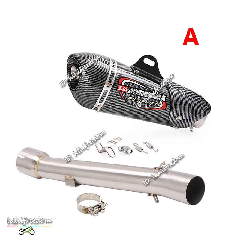 For Yamaha FZ1 FZ1N FZS1000 2001-2005 Exhaust Mid Pipe Slip On 51mm Muffler Tips - Image 2 of 4