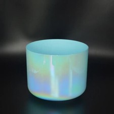 5.75 inch G Note Throat Chakra Alchemy Opaque Light Blue Crystal Singing Bowl
