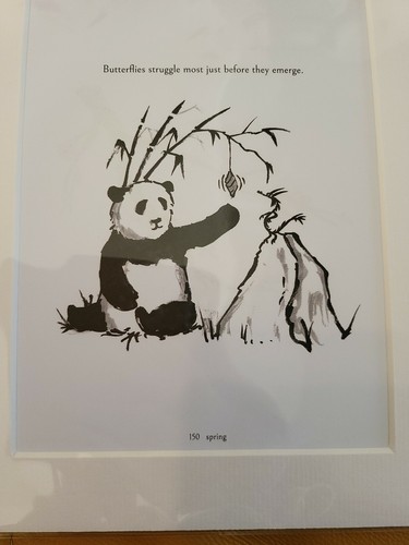 Big panda and tiny dragon Mounted Extract Chinese New Year - Picture 2 of 2